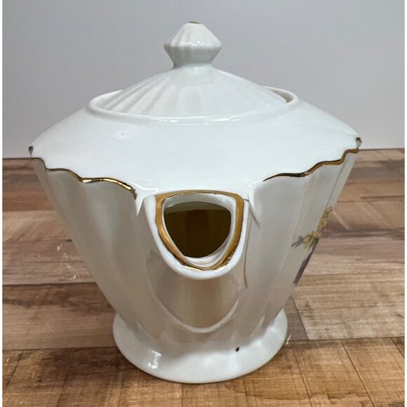 Vintage Japan Floral Porcelain Teapot With Gold Trim & Lid Scalloped Design - Picture 3 of 6